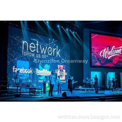 Large HD 5mm Indoor LED Video Screen Rental 1R1G1B Automati